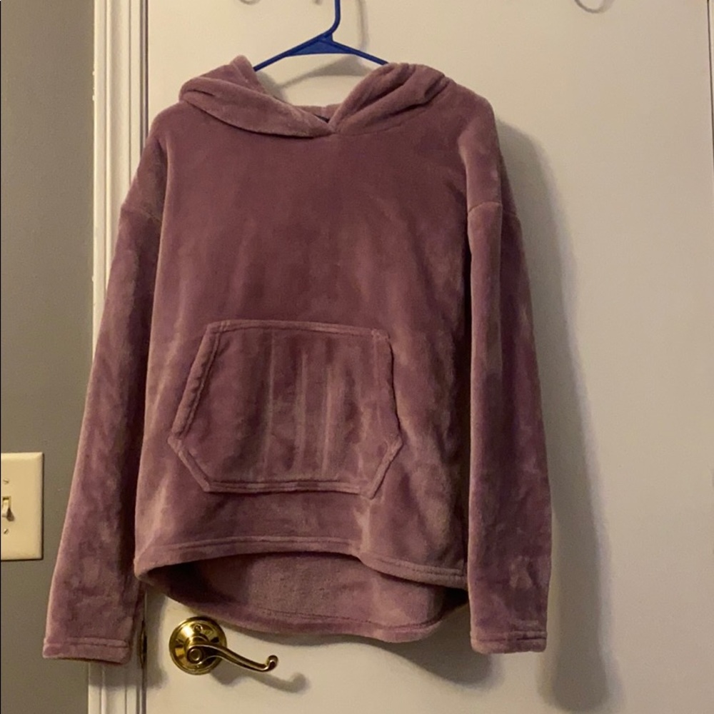 fuzzy sweatshirt